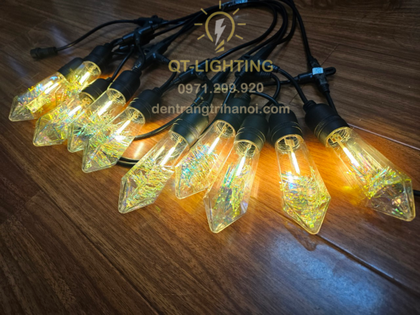 Đèn dây đui trang trí, bóng hình chùy dài