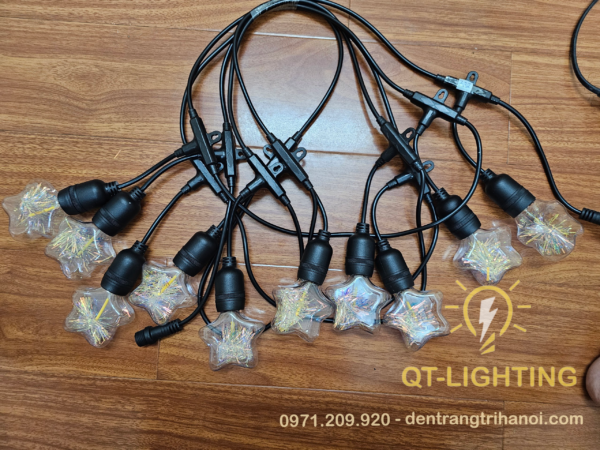 Đèn dây đui trang trí, bóng hình ngôi sao