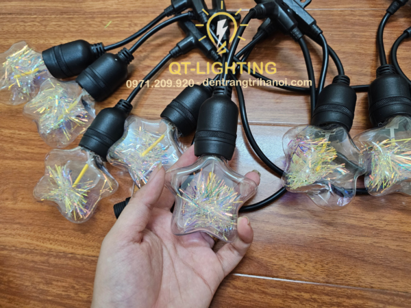Đèn dây đui trang trí, bóng hình ngôi sao