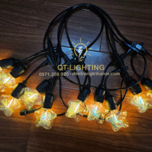 Bộ đèn dây kèm bóng trang trí 5m 10 bóng - bóng ngôi sao
