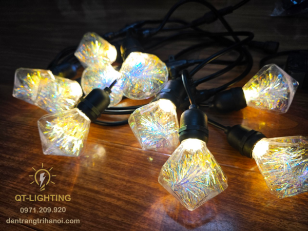 Bóng E27 chất liệu nhựa cao cấp hình thoi- QTlighting