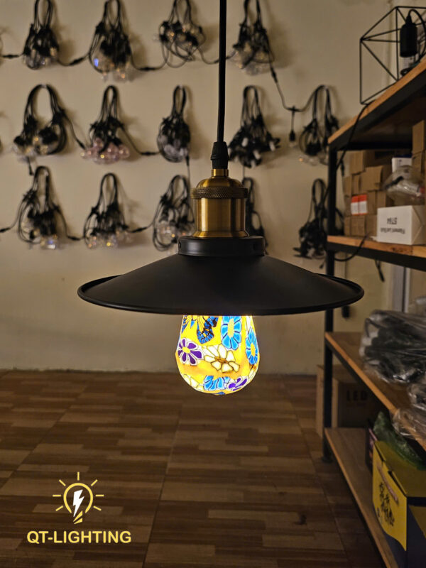 Đèn thả chao đen lớn- QTlighting