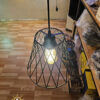 Đèn thả chao sắt đan cách điệu- QTlighting