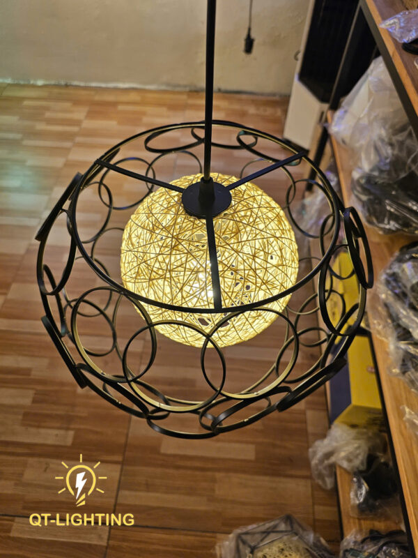 Đèn thả 2 lớp lõi mây - QTlighting