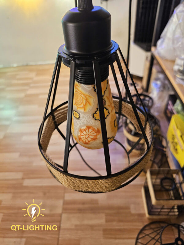 Đèn Thả Khung sắt vintage - sơn tĩnh điện cao cấp- QTlighting