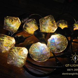 Bóng E27 chất liệu nhựa cao cấp hình thoi- QTlighting
