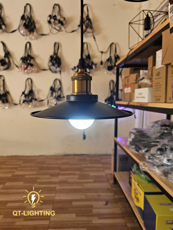 Đèn thả chao đen lớn- QTlighting