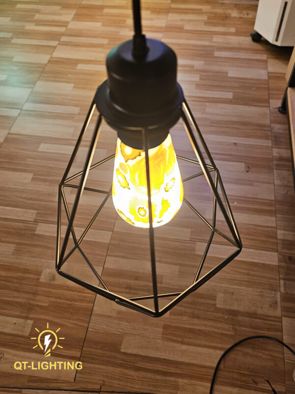 Đèn Thả Khung sắt vintage - sơn tĩnh điện cao cấp- QTlighting
