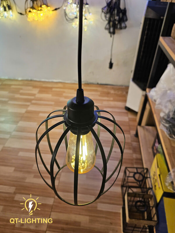 Đèn thả khung sắt sơn tĩnh điện- QTlighting