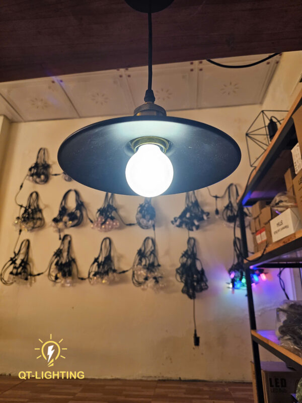 Đèn thả chao đen lớn- QTlighting