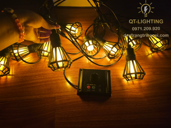 Đèn dây đui trang trí năng lượng mặt trời giả đèn dầu - QTlighting