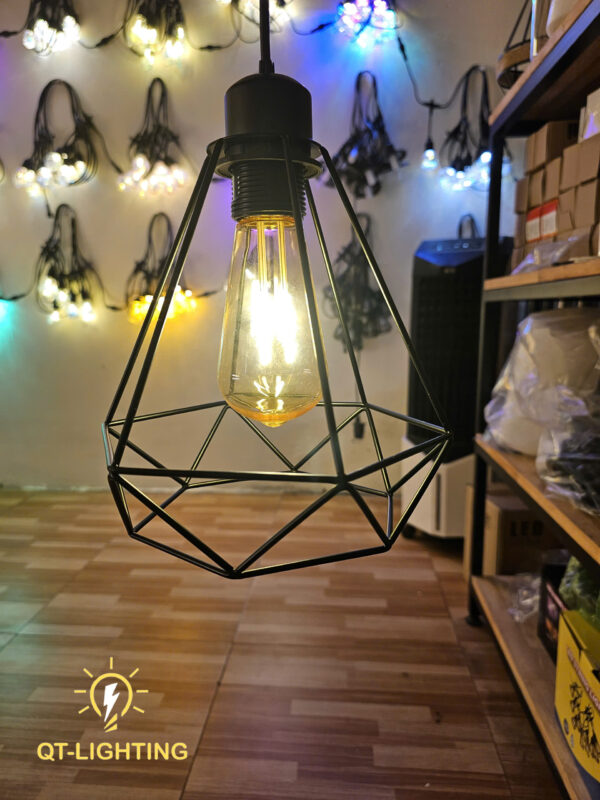 Đèn Thả Khung sắt vintage - sơn tĩnh điện cao cấp- QTlighting