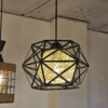 Đèn thả 2 lớp lõi mây vintage - QTlighting
