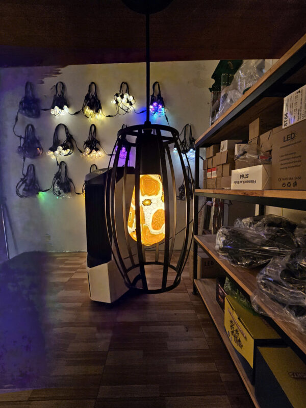 Đèn thả khung sắt sơn tĩnh điện- QTlighting