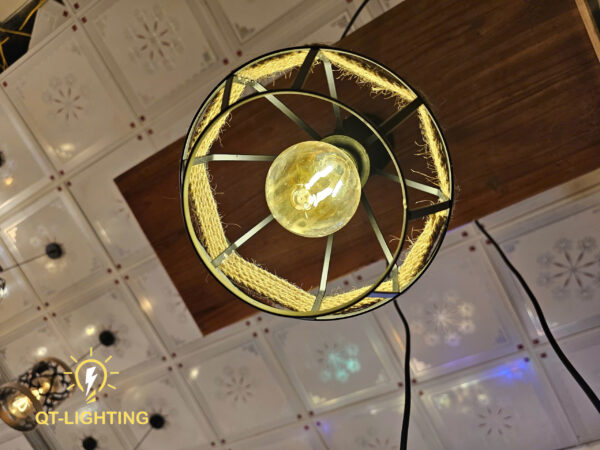 Đèn Thả Khung sắt vintage - sơn tĩnh điện cao cấp- QTlighting