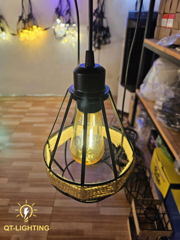 Đèn Thả Khung sắt vintage - sơn tĩnh điện cao cấp- QTlighting