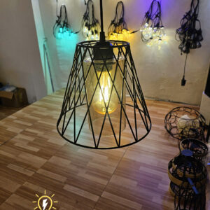 Đèn thả chao sắt đan cách điệu- QTlighting