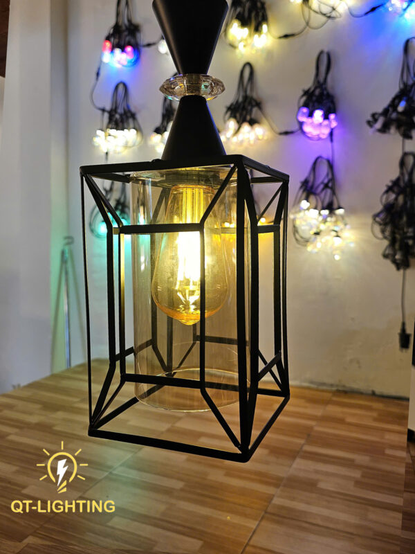 Đèn thả chao sắt đan sang trọng- QTlighting