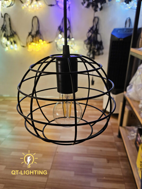 Đèn Thả Khung sắt tròn- sơn tĩnh điện cao cấp- QTlighting