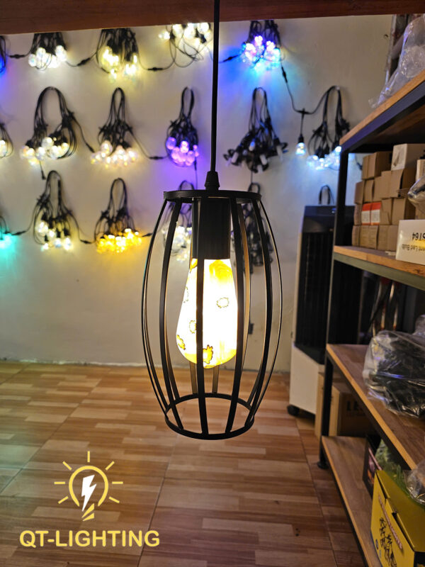 Đèn thả khung sắt sơn tĩnh điện- QTlighting