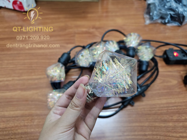 Bóng E27 chất liệu nhựa cao cấp hình thoi- QTlighting
