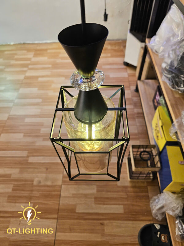 Đèn thả chao sắt đan sang trọng- QTlighting