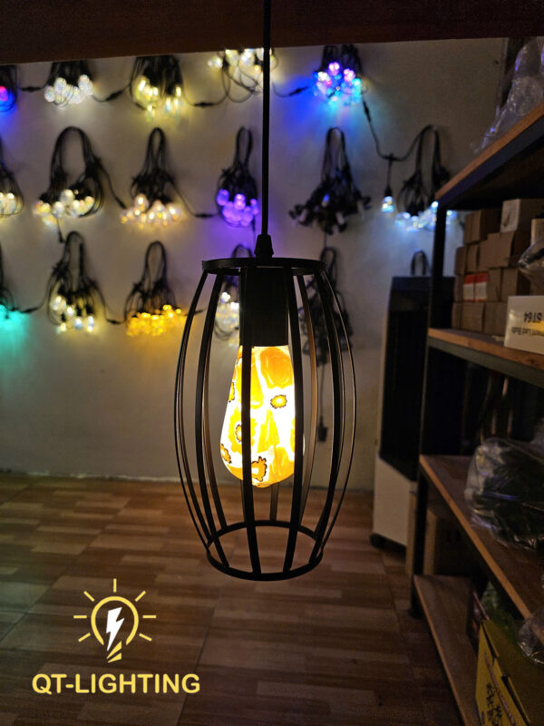 Đèn thả khung sắt sơn tĩnh điện- QTlighting