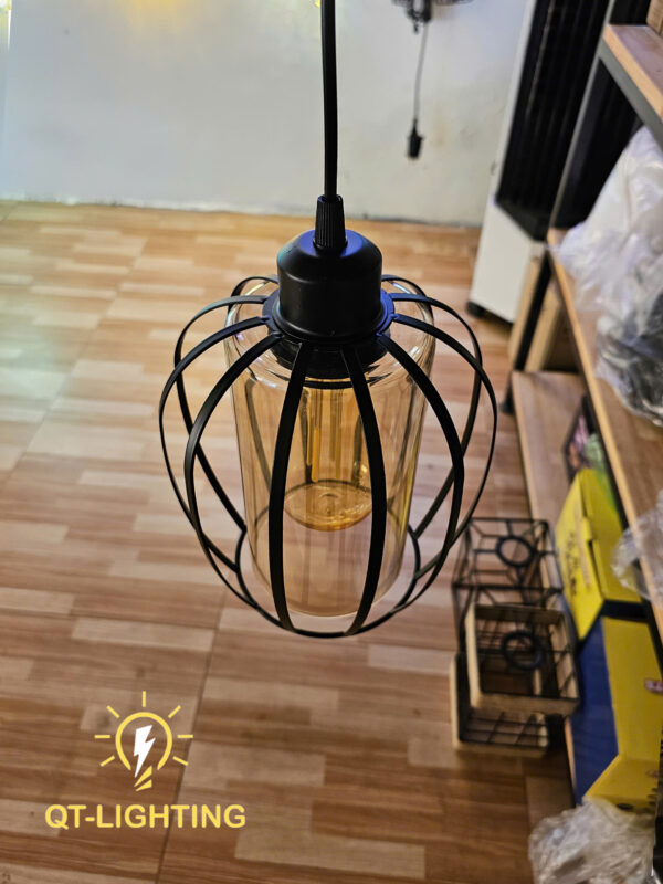 Đèn thả khung sắt sơn tĩnh điện- QTlighting