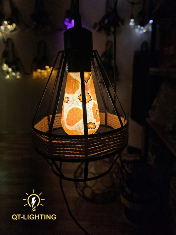 Đèn Thả Khung sắt vintage - sơn tĩnh điện cao cấp- QTlighting