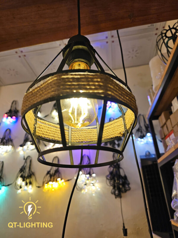 Đèn Thả Khung sắt vintage - sơn tĩnh điện cao cấp- QTlighting