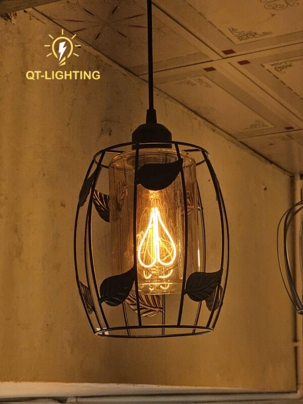 Đèn thả chao sắt đan vintage - QTlighting