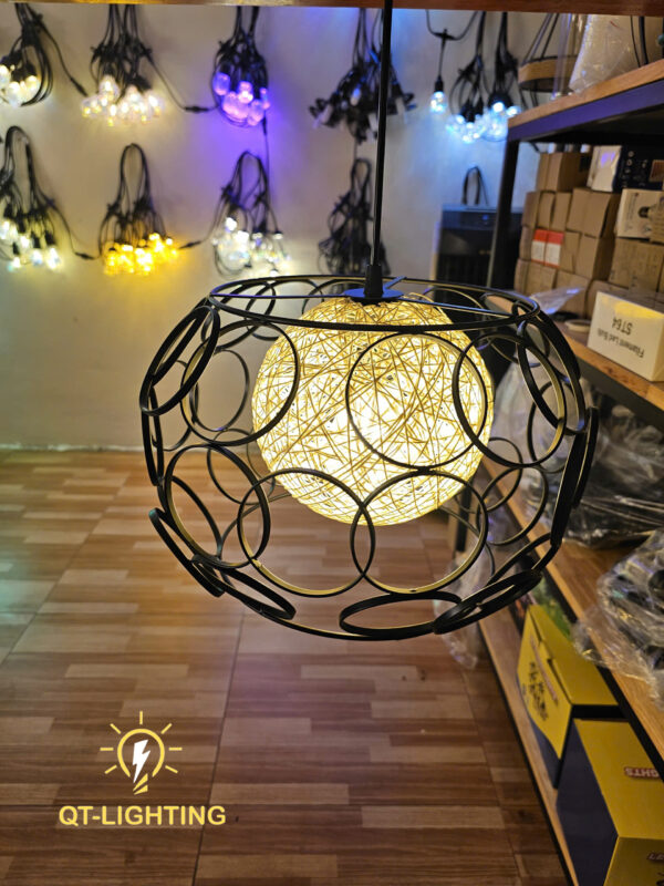 Đèn thả 2 lớp lõi mây - QTlighting