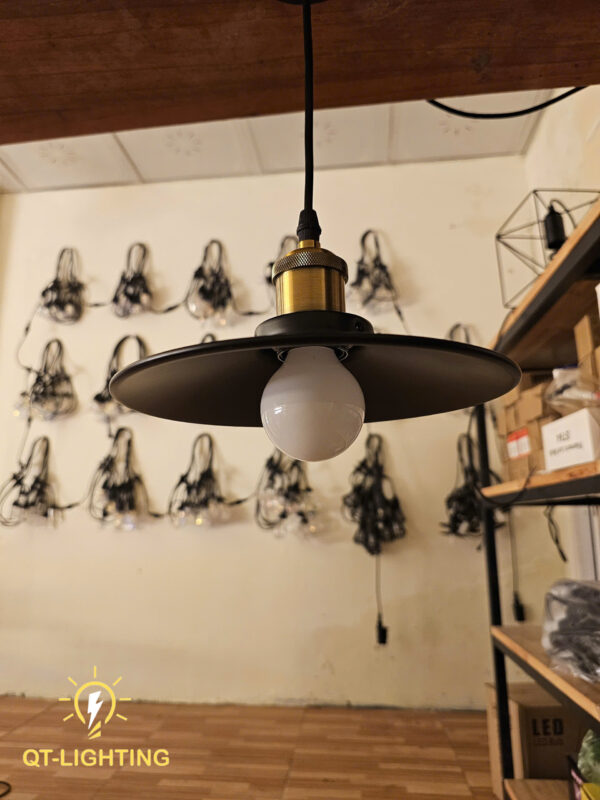 Đèn thả chao đen lớn- QTlighting