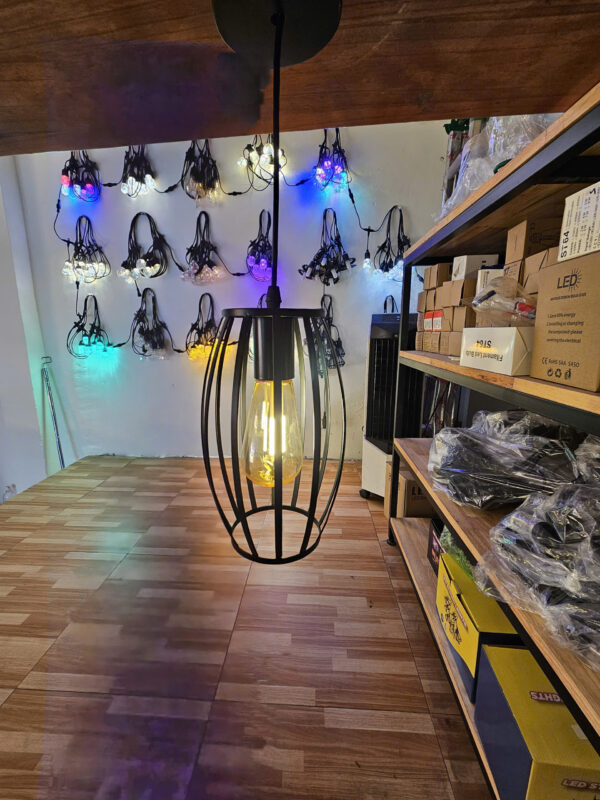 Đèn thả khung sắt sơn tĩnh điện- QTlighting