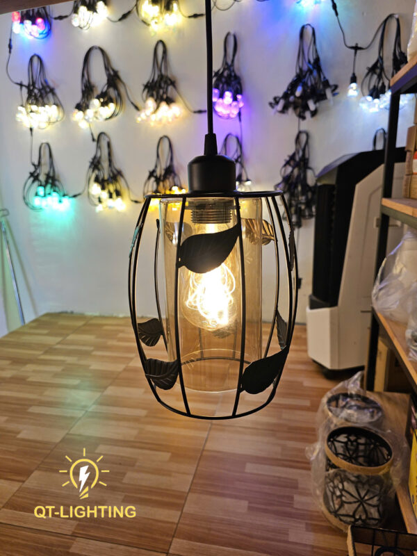 Đèn thả chao sắt đan vintage - QTlighting