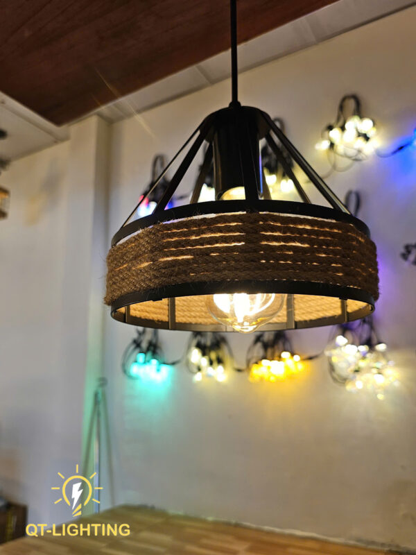 Đèn Thả Khung sắt vintage - sơn tĩnh điện cao cấp- QTlighting