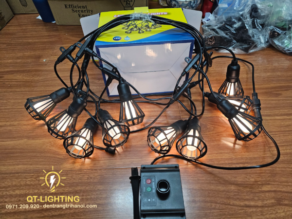 Đèn dây đui trang trí năng lượng mặt trời giả đèn dầu - QTlighting