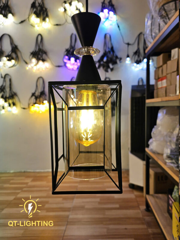 Đèn thả chao sắt đan sang trọng- QTlighting