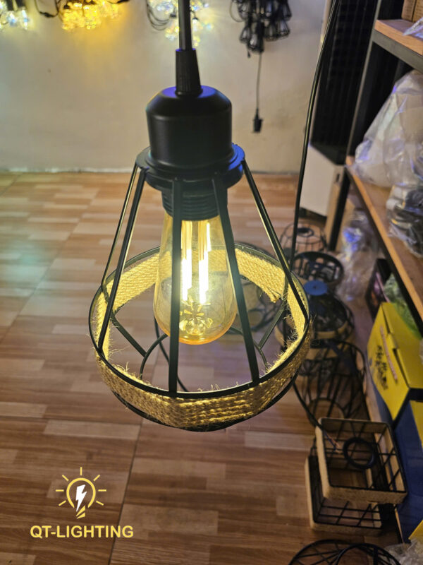 Đèn Thả Khung sắt vintage - sơn tĩnh điện cao cấp- QTlighting