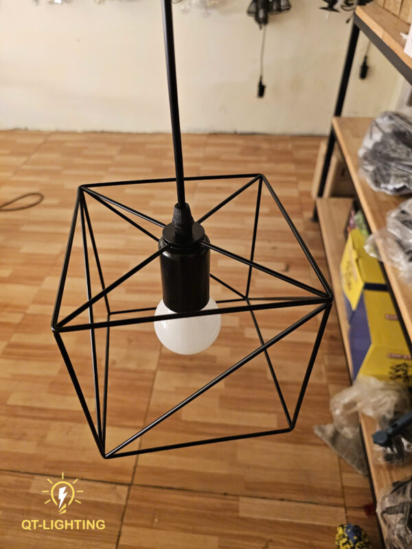 Đèn Thả Khung sắt vuông- sơn tĩnh điện cao cấp- QTlighting
