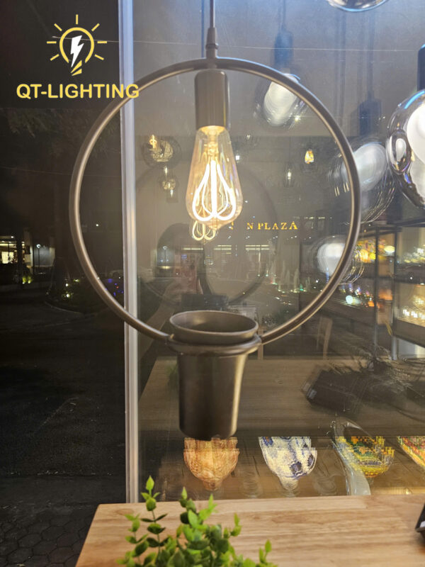 đèn thả kết hợp chậu cây - QTlighting