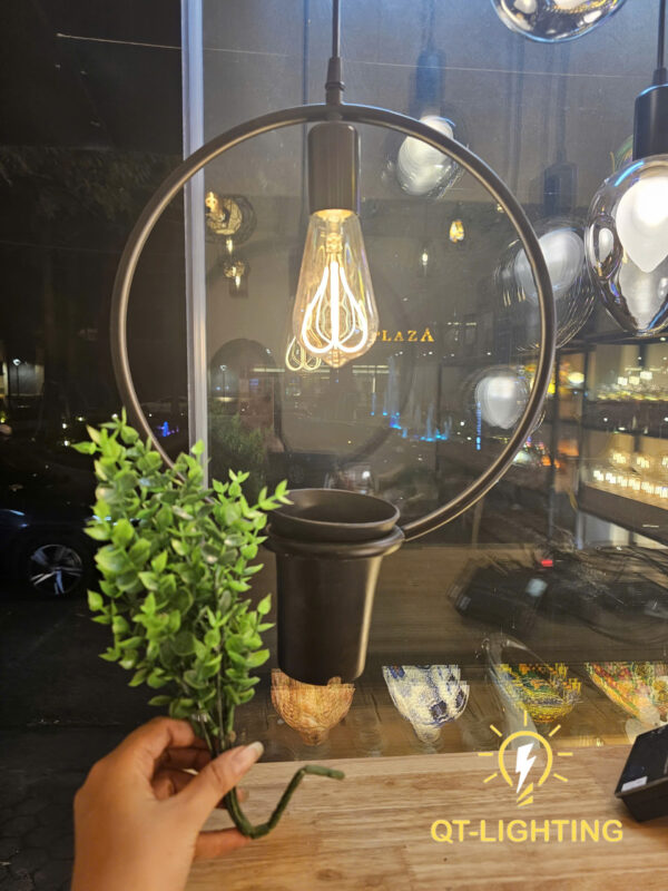 đèn thả kết hợp chậu cây - QTlighting