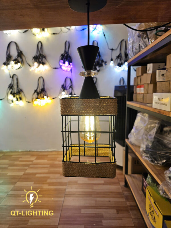 Đèn Thả Khung sắt vintage - sơn tĩnh điện cao cấp- QTlighting
