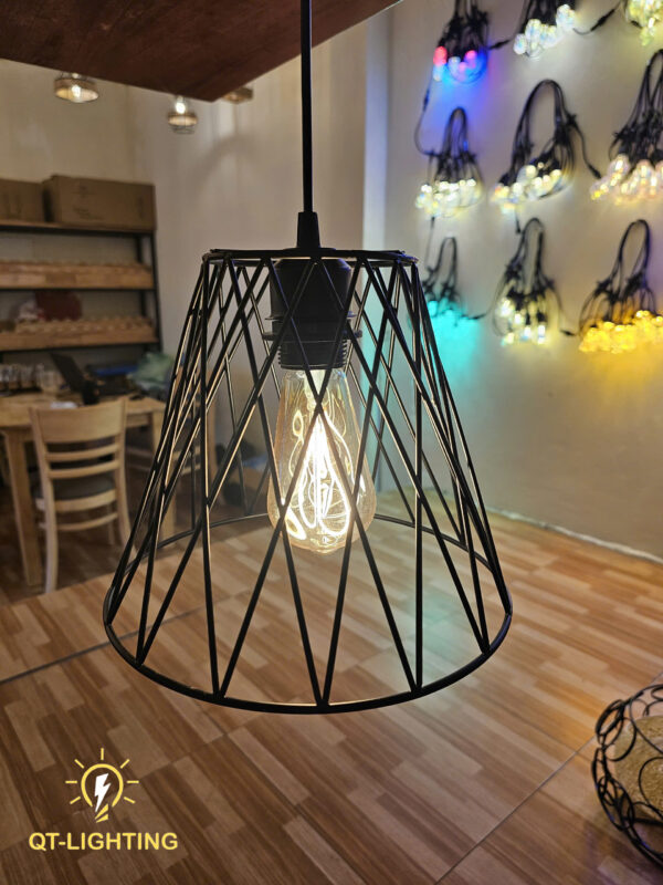 Đèn thả chao sắt đan cách điệu- QTlighting