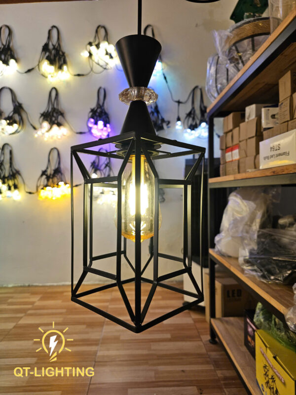 Đèn thả chao sắt đan sang trọng- QTlighting