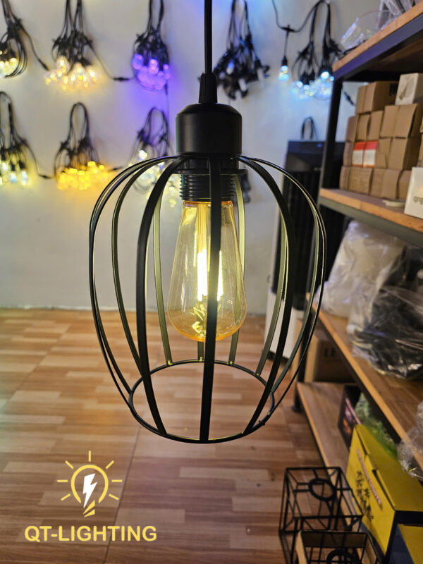 Đèn thả khung sắt sơn tĩnh điện- QTlighting