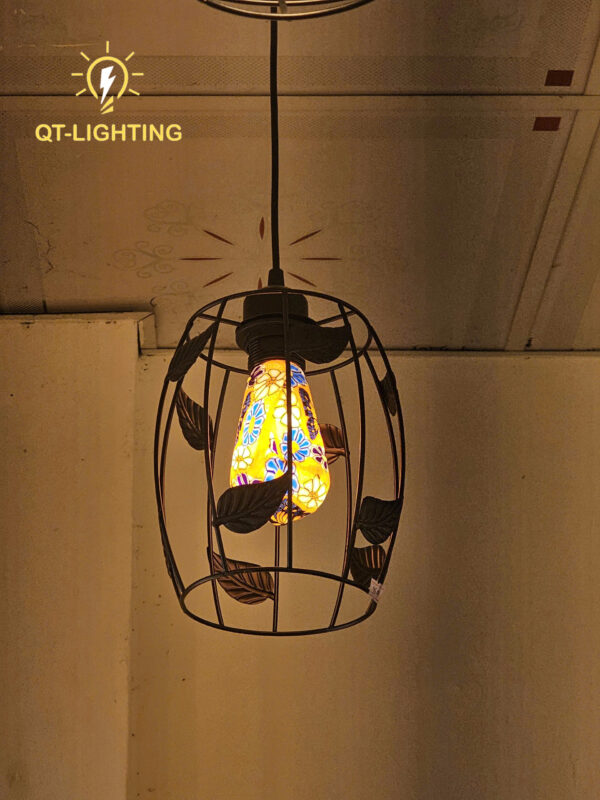 Đèn thả chao sắt đan vintage - QTlighting