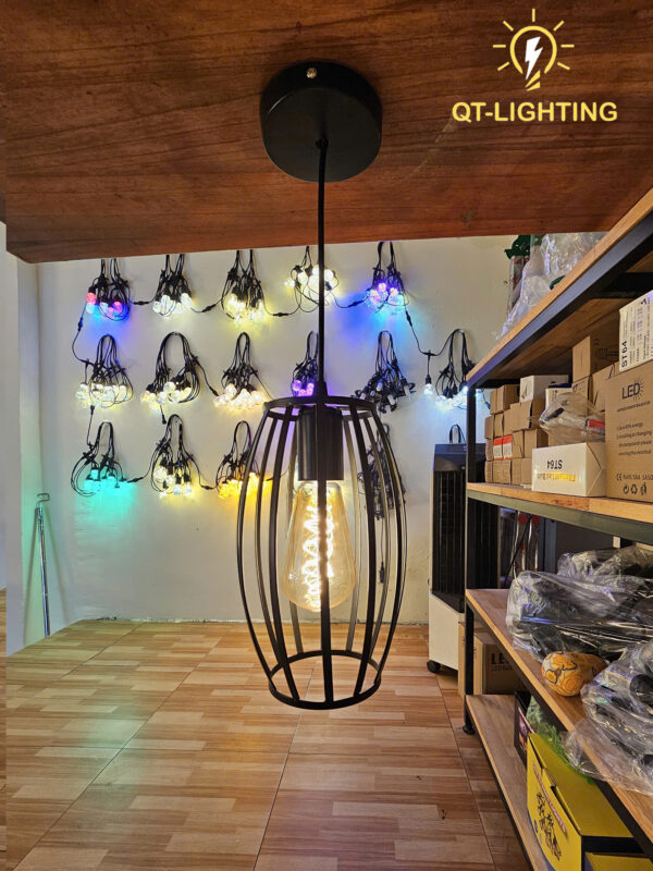 Đèn thả khung sắt sơn tĩnh điện- QTlighting