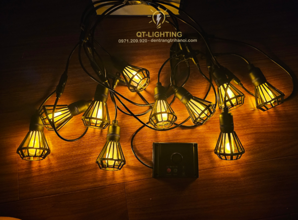 Đèn dây đui trang trí năng lượng mặt trời giả đèn dầu - QTlighting