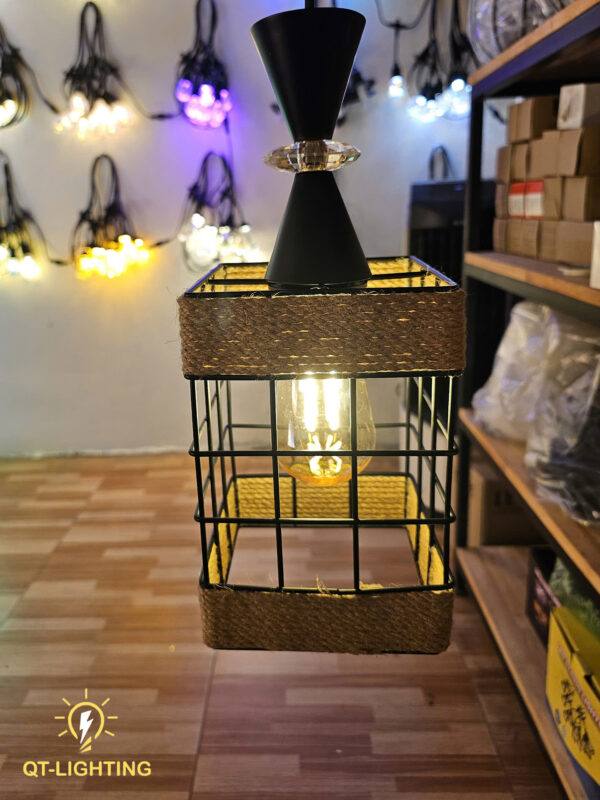 Đèn Thả Khung sắt vintage - sơn tĩnah điện cao cấp- QTlighting